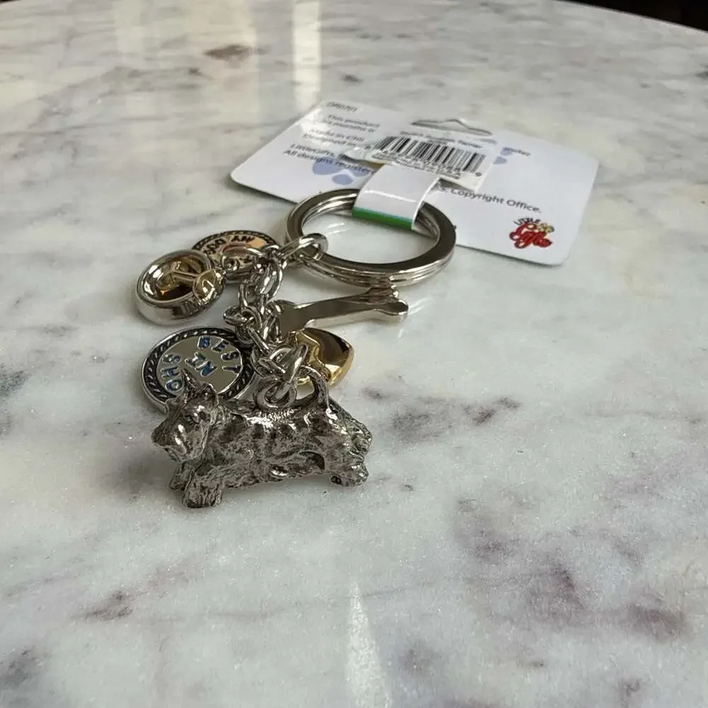 LittleGifts Scottish Terrier Dog Keychain with Charms